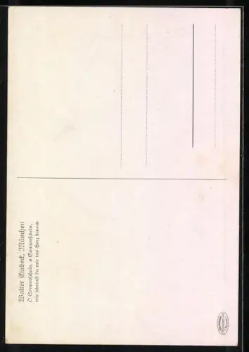 Künstler-AK Walter Einbeck: O Sonnenschein, wie scheinst du mir ins Herz hinein, Motiv mit Wanderern