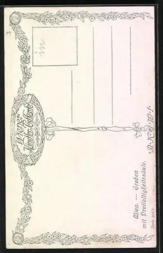 Künstler-AK Ernst Graner: Wien, Graben mit Dreifaltigkeitssäule, Kutschen
