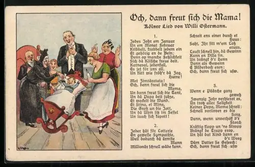 AK Och, dann freut sich die Mama!, Kölner Lied von Willi Ostermann