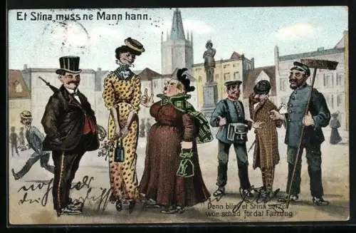AK Et Stina muss ne Mann hann, Kölner Typen, Humor