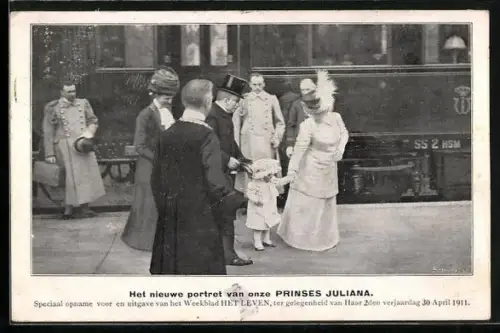 AK Het nieuwe portret van Prinses Juliana, Weekblad Het Leven, 1911