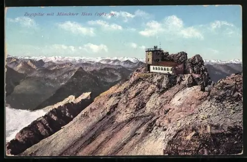 AK Münchner Haus, Blick über die Gipfel