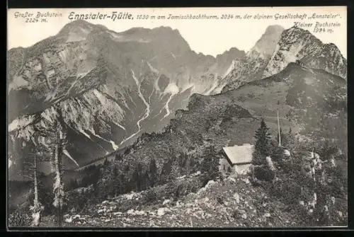 AK Ennstaler-Hütte, Tamischbachturm mit Grossem und Kleinem Buchstein