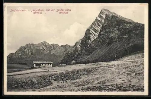 AK Jaufenhaus, Jaufenstrasse mit Jaufenspitze