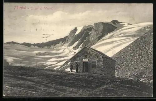 AK Weryhütte, Blick zur Berghütte