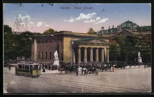 AK Berlin-Tiergarten, Brandenburger Tor mit Strassenbahn