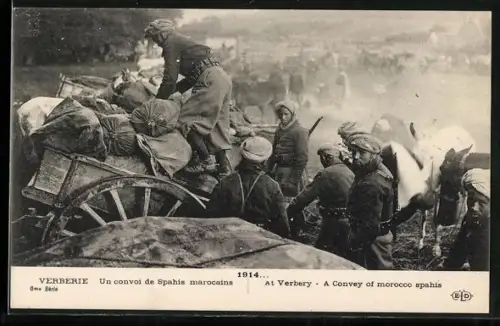 AK Verberie, Un convoi de Spahis marocains
