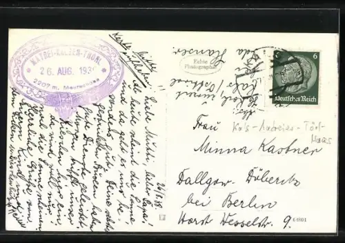 AK Matrei Kaisertörlhütte, Panorama mit Grossglockner