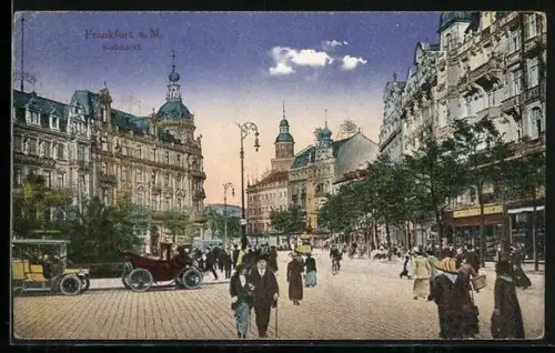 AK Frankfurt a. M., Rossmarkt, Strassenszene