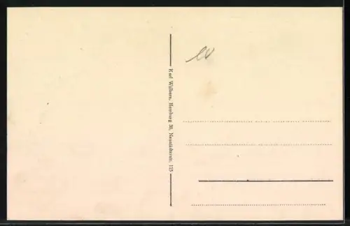 AK Hamburg-St. Pauli, Reeperbahn mit Strassenbahnen