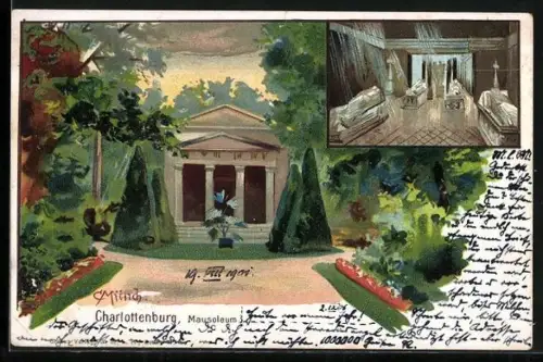Künstler-AK Carl Münch: Berlin- Charlottenburg, Ansicht Mausoleum
