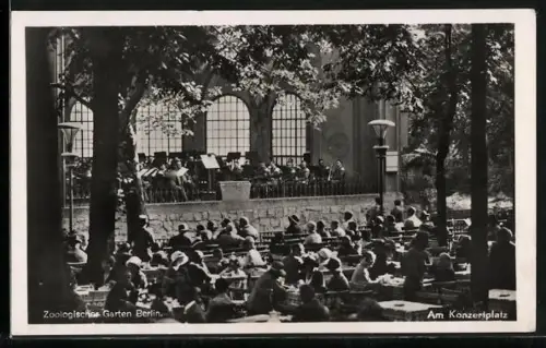AK Berlin, Zoologischer Garten, Konzertplatz