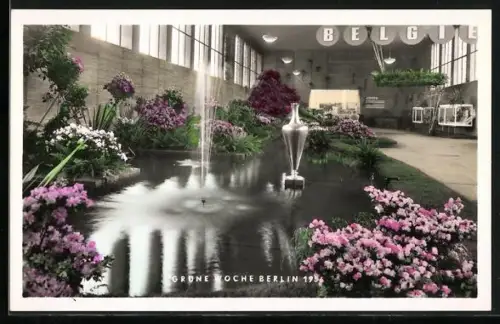 AK Berlin, Ausstellung Grüne Woche 1956 - Grünanlagen Belgien