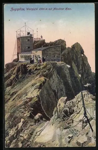AK Münchner Haus, Zugspitze mit Westgipfel