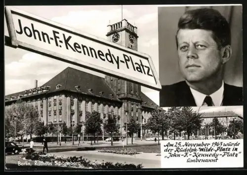 AK Berlin, Rathaus Schöneberg, John F. Kennedy