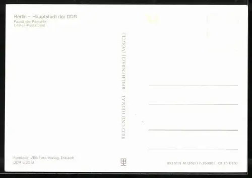 AK Berlin, Palast der Republik, Linden-Restraurant