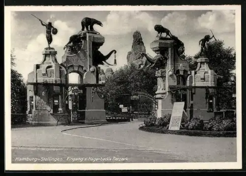 AK Hamburg-Stellingen, Eingang zu Hagenbecks Tierpark