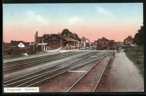 AK Pragerhof, Blick zum Bahnhof