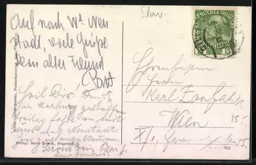 AK Pragerhof, Blick zum Bahnhof