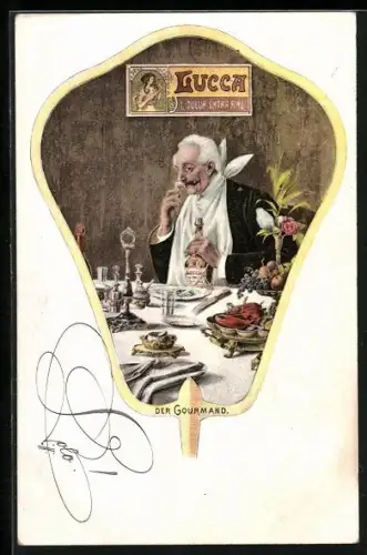 AK Reklame für Liquör von Lucca
