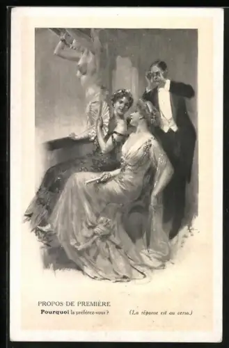 AK Paris, Reklame für Malaceine, Opernpublikum amüsiert sich, Opernglas, Medikament