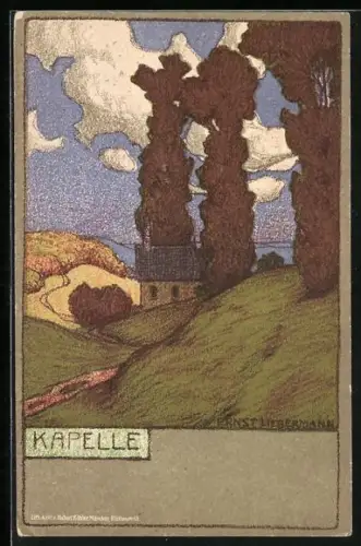 Künstler-AK Ernst Liebermann: Kapelle