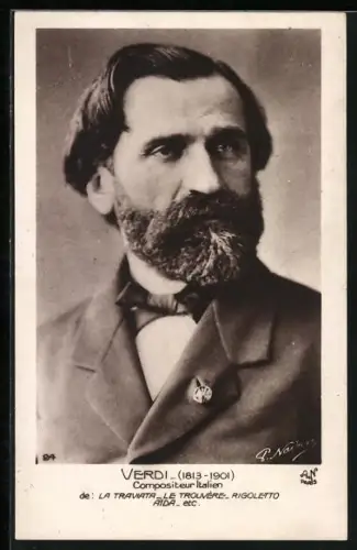 AK Compositeur Italien Verdi