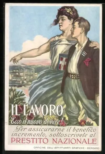 AK Il Lavoro, Ecco il nuovo dovere!, Prestito nazionale, italienische Kriegsanleihe