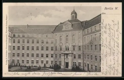 AK Berlin-Schöneberg, Blick auf das Lette-Haus