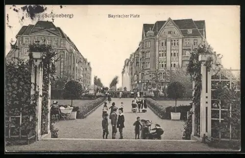 AK Berlin-Schöneberg, Kinder am Bayerischen Platz
