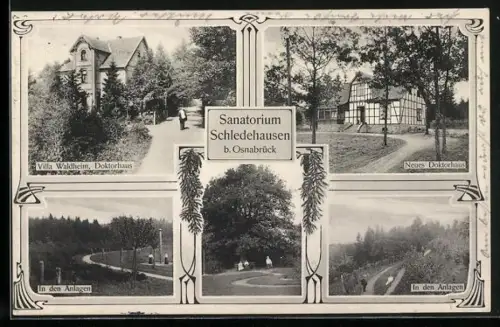 AK Schledehausen b. Osnabrück, Sanatorium, Villa Waldheim, Doktorhaus
