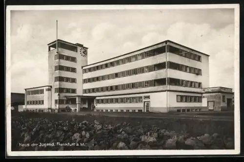 AK AK Frankfurt-Westend, Haus der Jugend, Hansaallee 150, Bauhaus-Architektur