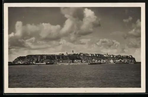 AK Helgoland, Inselblick vom Wasser aus