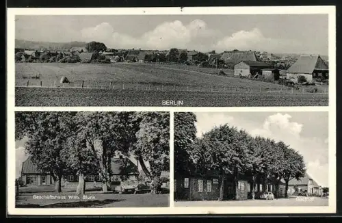 AK Berlin /Segeberg, Geschäftshaus Wilh. Blunk, Gasthof