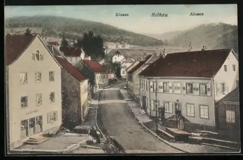 AK Rothau i. Els., Strassenpartie mit Handlung von Joseph Herry