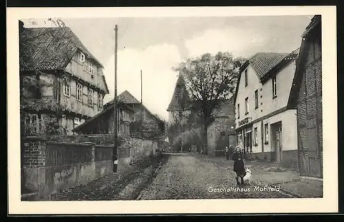 AK Bissendorf / Hann., Partie mit Geschäftshaus Mohlfeld
