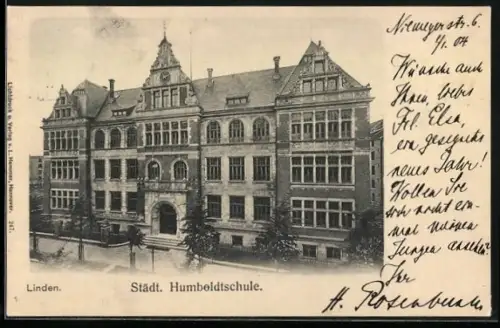 AK Linden / Hannover, Städt. Humboldtschule