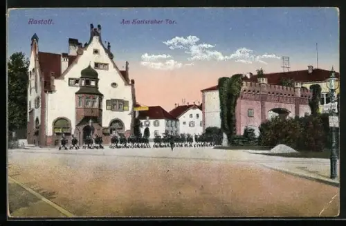 AK Rastatt, Strasse am Karlsruher Tor