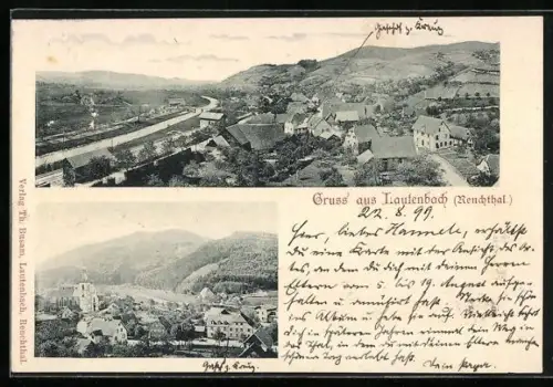 AK Lautenbach /Renchthal, Ortsansichten aus der Vogelschau