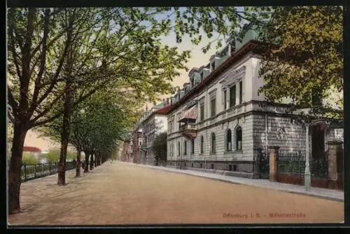 AK Offenburg i. B., Wilhelmstrasse
