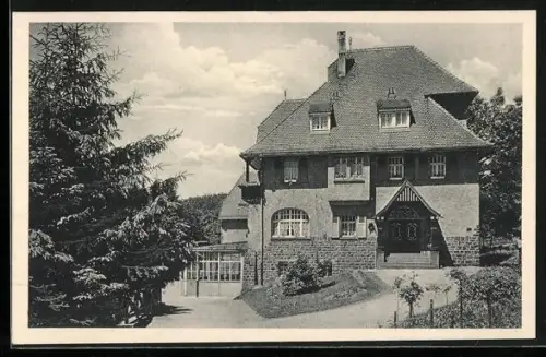 AK Neckarsteinach bei Heidelberg, Kindererholungsheim Hoher Darsberg, Haupteingang
