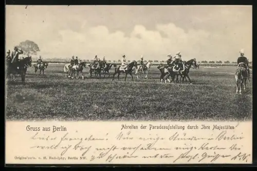 AK Berlin, Abreiten der Paradeaufstellung auf dem Tempelhofer Feld