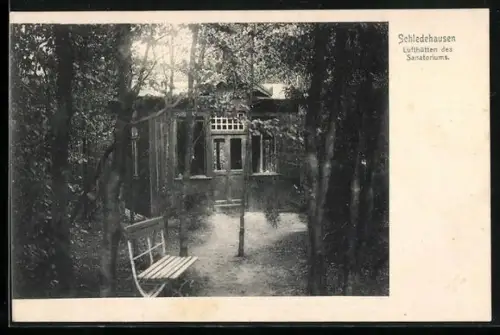 AK Schledehausen / Bissendorf, Lufthütten des Sanatoriums