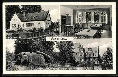 AK Jeggen, Schullandheim der Stadt Osnabrück im Ossenbrok, Schloss Schelenburg, Grosssteingrab in Jeggen