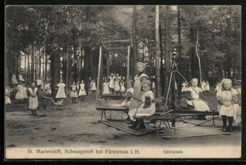 AK Schwagstorf bei Fürstenau, St. Marienstift, Spielplatz