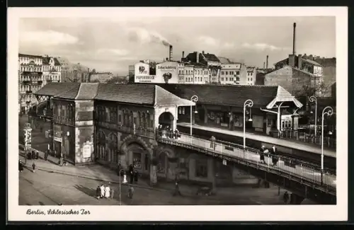 AK Berlin-Kreuzberg, Schlesisches Tor, Bahnhof