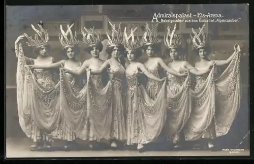 AK Berlin, Admiralspalast Eis-Arena, Friedrichstrasse, Nebelgeister aus dem Eisballett Alpenzauber