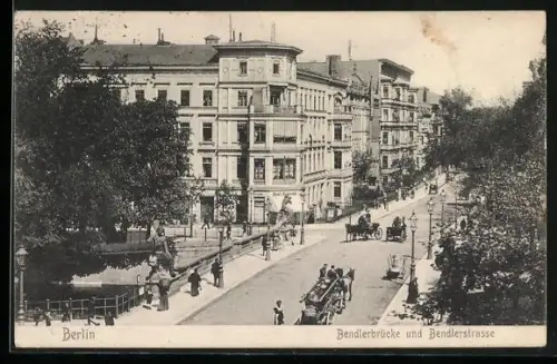 AK Berlin-Tiergarten, Bendlerbrücke, Bendlerstrasse, Strassenansicht