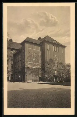 AK Berlin-Schöneberg, Städtische Augusta-Schule, Ostflügel mit Turnhalle, Elssholzstrasse 34-37