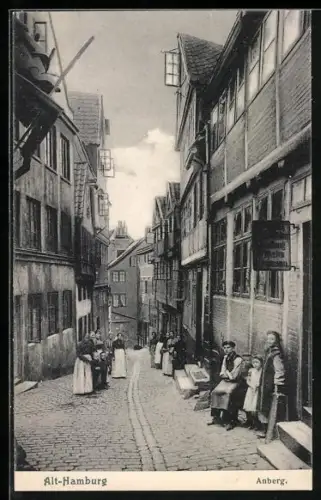 AK Alt-Hamburg, Anberg, Strassenszene